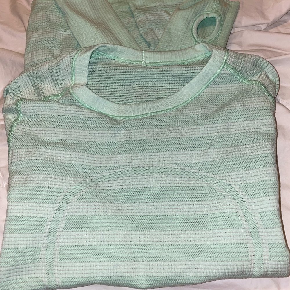 Lululemon long sleeve green/agua/turquoise